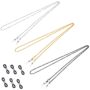 Whaline 3 Pieces Eyeglasses Chain Sunglass Neck Strap Holder with 6 Pcs Adjustable Rubber Ends Connectors (Silver Golden Black)