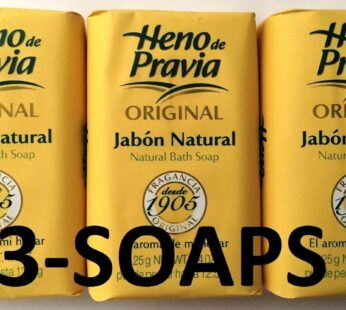 Heno de Pravia Natural Bath Soap 4oz (3 Soaps Total)