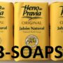 Heno de Pravia Natural Bath Soap 4oz (3 Soaps Total)