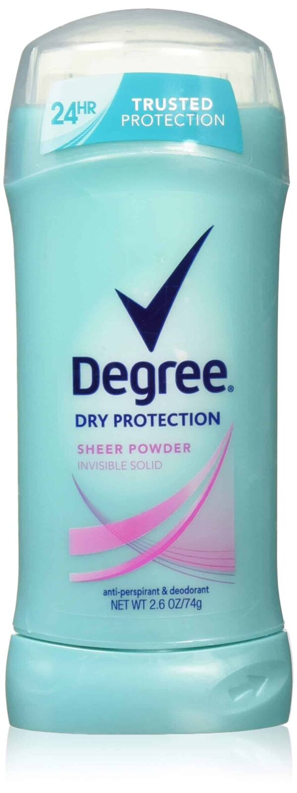 Degree Sheer Powder Antiperspirant Deodorant Stick, 2.6 oz (Pack of 4)