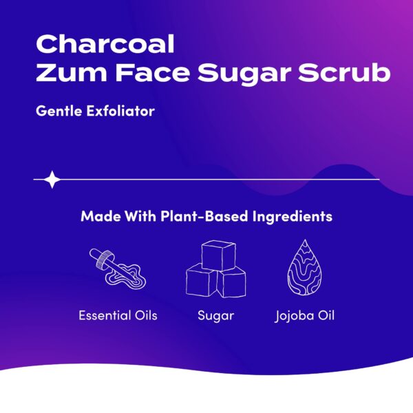 Zum Face Sugar Facial Scrub - Charcoal - 4 oz - Image 2