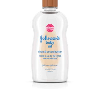 Johnson’s Baby Oil, Mineral Oil Enriched With Shea & Cocoa Butter, 14 fl. oz