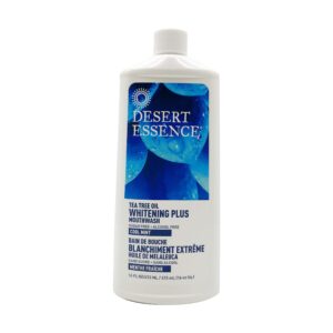 Desert Essence Mouthwash, Tea Tree Whitening Mint, 16 Fluid Ounce - Image 1