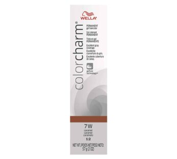COLORCHARM Permanent Gel, Hair Color for Gray Coverage, 7W Caramel