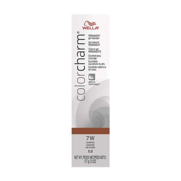 COLORCHARM Permanent Gel, Hair Color for Gray Coverage, 7W Caramel