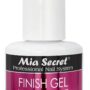 Mia Secret UV Finish gel top coat for gel or acrylic 15 ml - No wipe clear top gel for nails - High gloss top coat for artificial nails