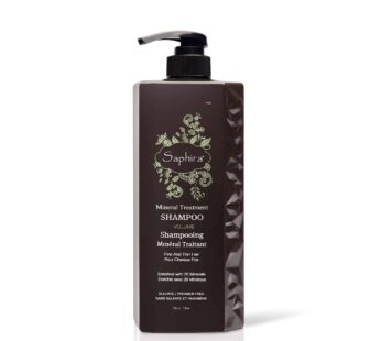 Saphira Mineral Treatment Shampoo for Fine, Thin and Color-Treated Hair, Sulfate-Free, Paraben-Free, Strengthens, Volumizes and Defines Weak and Fragile Hair, 34 Ounce