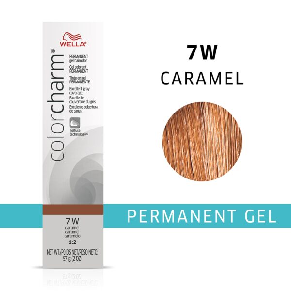 COLORCHARM Permanent Gel, Hair Color for Gray Coverage, 7W Caramel - Image 2