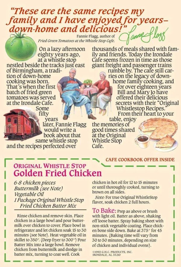 Original WhistleStop Cafe Recipes | Batter Mix for Chicken, Baked or Fried (1 Box) - Image 4