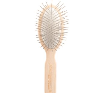 Chris Christensen 35 mm Oval Pin Dog Brush, Original Series, Groom Like a Professional, Stainless Steel Pins, Lightweight Beech Wood Body, Ground and Polished Tips
