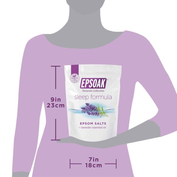 Epsoak Epsom Salt 2 lb. Magnesium Sulfate USP. (Qty. 1 x 2lb. Bag), Lavender Sleep Formula, Resealable Epsom Salt Bag, Made in The USA, Cruelty-Free Certified - Image 9