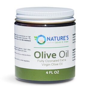 Nature's Salves and Soaps Fully Ozonated Organic Extra Virgin Olive Oil (4 Fl. Oz.) - Image 1