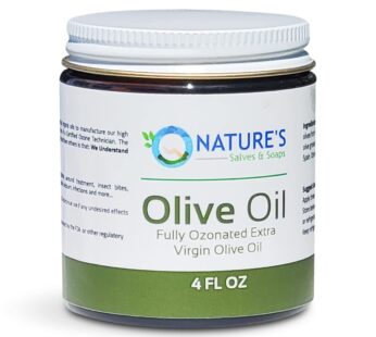 Nature’s Salves and Soaps Fully Ozonated Organic Extra Virgin Olive Oil (4 Fl. Oz.)