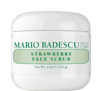 Mario Badescu Strawberry Face Scrub for All Skin Types | Facial Scrub that Refines Dull Skin |Formulated with Strawberry Seed & Cornmeal| 4 OZ