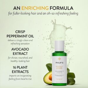 PHILIP B. Peppermint Avocado Shampoo 2 oz - Volumizing & Clarifying Shampoo for Dry to Oily Hair and Scalp, Non-Stripping - Image 3