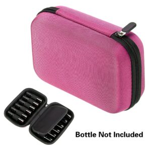 Hipiwe Hard Shell Essential Oil Carrying Case Holds 12 Bottles (Can hold 5ml, 10ml, &10ml Rollers) Travel Size Essential Oils Bag Organizer (Pink) - Image 2