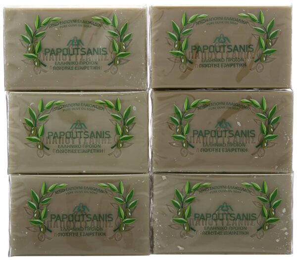 Olive Oil Soap, Papoutsanis, CASE (6 x 125g) - Image 2