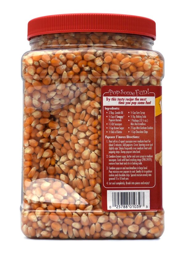 Snappy Yellow Mushroom Popcorn Kernels, 4lb Resealable Jar - Image 5