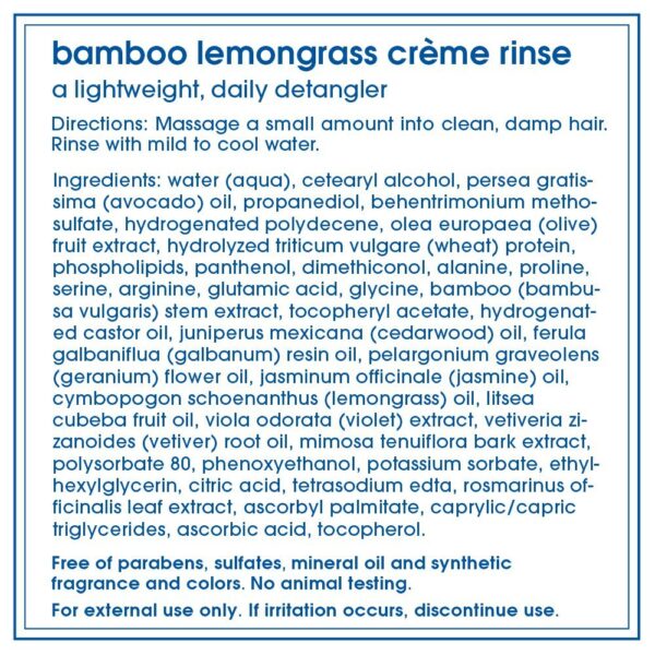 LATHER Bamboo Lemongrass Shampoo & Conditioner Set - Gentle Daily Moisturizing Shampoo & Hair Detangler Conditioner for All Hair Types - Lightweight, Non-Greasy, Sulfate Free - 8 Fl Oz Bottles - Image 3
