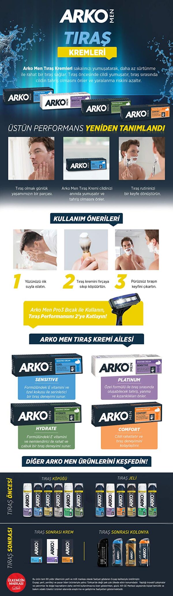 Arko Shaving Cream, Extra Sensitive, 3.5 Ounce - Image 3
