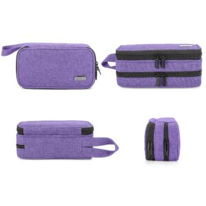 LUXJA Essential Oil Carrying Case - Holds 12 Bottles (5ml-15ml, Also Fits for Roller Bottles), Portable Double-Layer Organizer for Essential Oil and Accessories, Purple - Image 4