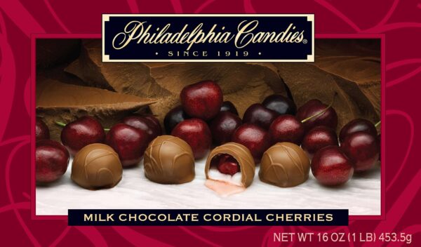 Philadelphia Candies Milk Chocolate Covered Cordial Cherries with Liquid Center Net Wt 1 lb - Image 2