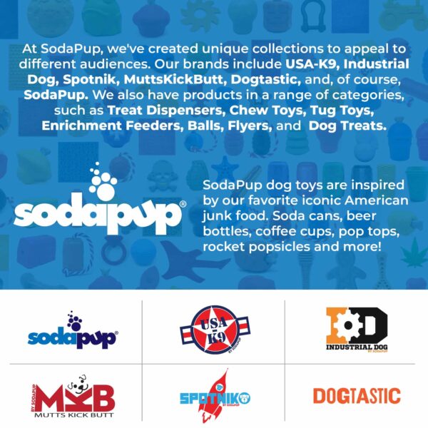 SodaPup Crazy Bounce ? Durable Dog Ball Toy & Chew Toy Made in USA from Non-Toxic, Pet-Safe, Food Safe Natural Rubber Material for Bonding, Mental & Physical Exercise, Problem Chewing, & More - Image 6