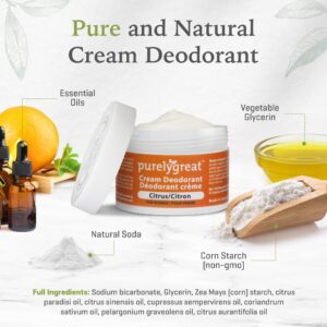 Purelygreat Aluminum-Free Deodorant Cream, Citrus Scent, 1.76oz - Image 5