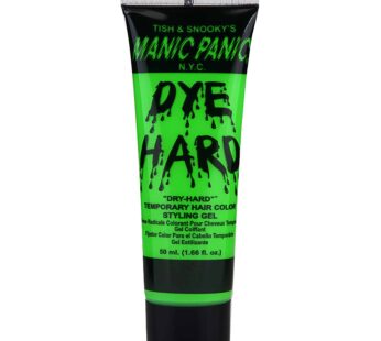 MANIC PANIC Electric Lizard Green Hair Dye Gel – Dye Hard – Temporary Washable Hair Color Gel In A Bright Green Shade With Strong Hold – Glows in Blacklight For Kids & Adults – Vegan (1.66 oz)