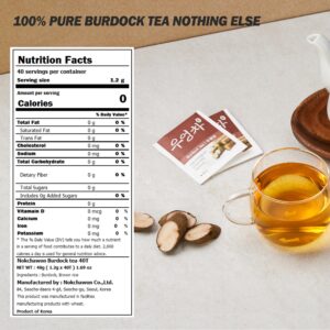 [Nokchawon] Burdock Root Tea, Burdock Iced Tea, Cold Brew Tea, Pure Ingredient Herbal Tea from Korea, 40 Count Tea Bags, 1.69oz(48g) - Image 3