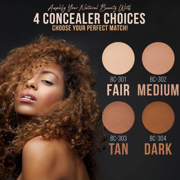 Belloccio High Definition Fair Shade Makeup Concealer 5 gram Jar - Conceal Imperfections, Hide Blemishes, Dark Under Eye Circles, Cosmetic Cream - Use Under Airbrush Foundation - Image 4