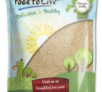 Hulled Sesame Seeds, 8 Pounds ? Non-GMO Verified, Whole Raw White Sesame Seeds, Kosher and Vegan, Unroasted, Bulk Sesame. High in Magnesium, Iron, and Calcium. Perfect for Tahini Paste