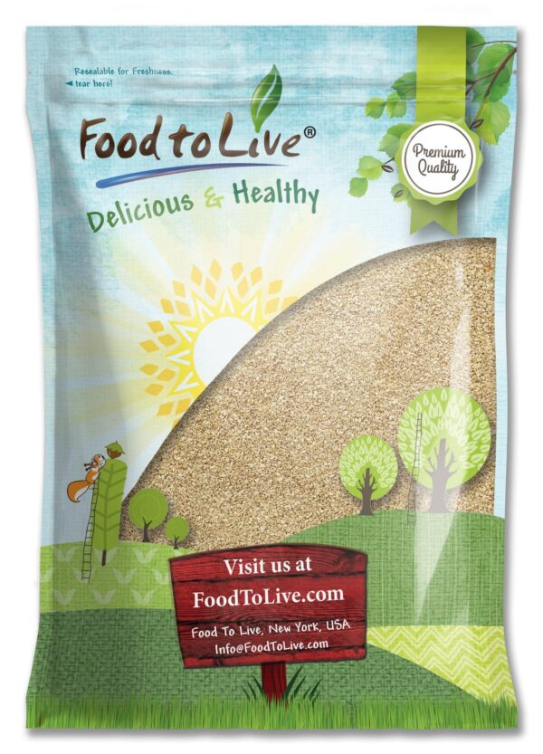 Hulled Sesame Seeds, 8 Pounds ? Non-GMO Verified, Whole Raw White Sesame Seeds, Kosher and Vegan, Unroasted, Bulk Sesame. High in Magnesium, Iron, and Calcium. Perfect for Tahini Paste