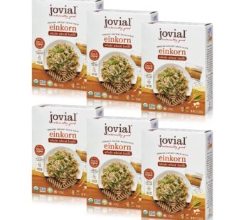 Jovial Einkorn 100% Organic Whole Wheat Fusilli – Einkorn Pasta, High Protein, Non-GMO, USDA Certified Organic, Lower Carb, Delicious Pasta Made in Italy – 12 Oz, 6 Pack