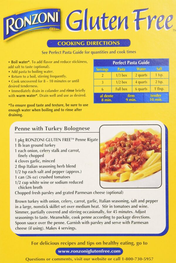 Ronzoni Gluten Free Penne Rigate Pasta (Case of 8) - Image 2