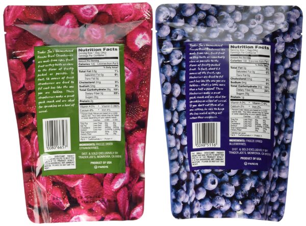 Trader Joe's Freeze Dried Fruit Variety Pack (Blueberry, Strawberry) - Image 2