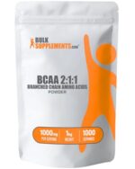 BulkSupplements.com BCAA 2:1:1 Powder - Branched Chain Amino Acids, BCAA Supplement, BCAAs Amino Acids Powder - Unflavored & Gluten Free, 1000mg per Serving, 1kg (2.2 lbs) (Pack of 1)