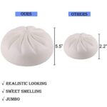 Anboor 5.5 Inches Jumbo Slow Rising Kawaii Sweet Scented Steamed Creamy Custard Bun Squishies,White 1 Pcs - Image 7