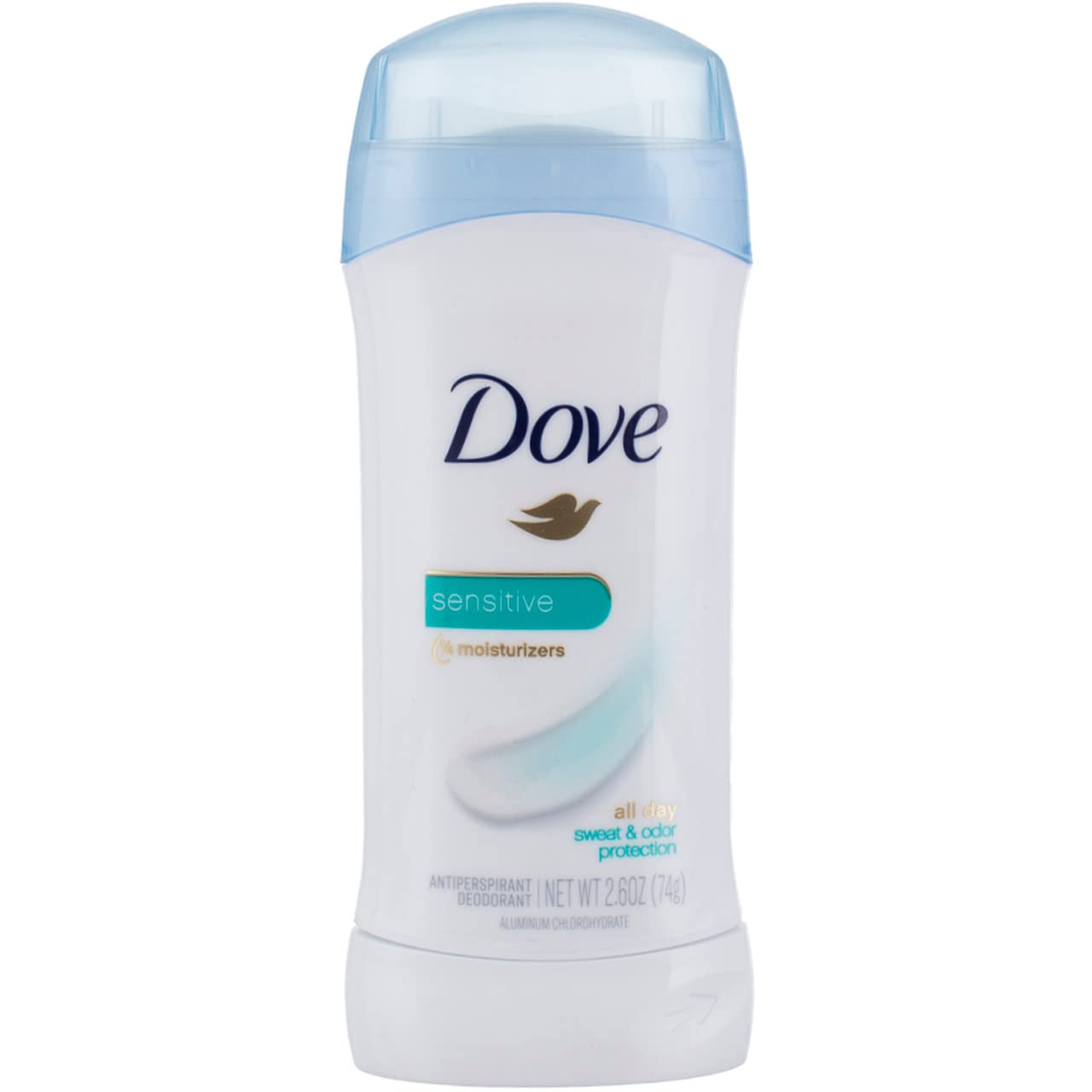 413bkZ8id5L.jpg Dove AntiPerspirant Deodorant Sensitive Skin, White, Unscented, 2.6 Oz (Pack of 4) - Image 1