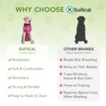 Suitical Recovery Suit for Dogs | Spay and Neutering Dog Surgery Recovery Suit for Male or Female | Soft Fabric for Skin Conditions | S | Neck to Tail 16.9?- 20.1? | Pink Camouflage - Image 5