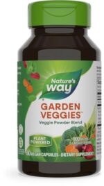 Nature's Way Daily Garden Veggies, Veggie Powder Blend, 900mg per 2-Capsule Serving, 60 Capsules