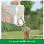 Buddeez Pet Food Storage Container - 8 Quart Capacity Bird Seed Container & Dog Food Storage, with Durable EZ Grip Handle and EZ Flip Lid with Pour Spout - Image 5