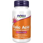 NOW Supplements, Folic Acid 800 mcg + B-12 (Cyanocobalamin) 25 mcg, B Complex Vitamin, 250 Tablets