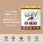 Designer Wellness, Designer Whey, Natural Whey Protein Powder with Probiotics, Fiber, and Key B-Vitamins for Energy, Gluten-Free, Gourmet Chocolate, 2 lb - Image 3
