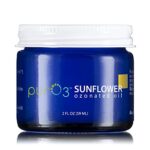 Pur O3 Fully Ozonated Sunflower Oil - Pure, Natural, Organic Ozonated Oil - Sunflower Oil Skin Care from Oxygenated, Ozonized Sunflower Oil - Ozone Oil in a Glass Jar, 2 oz