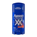 Arrid XX Extra Extra Dry Solid Antiperspirant Deodorant, Regular, 2.6 Oz (Pack of 6)