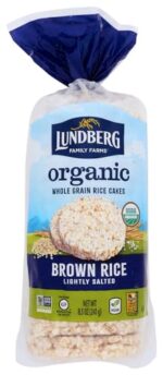 Lundberg Gluten-Free Brown Rice Organic Rice Cakes Lightly Salted -- 8.5 oz