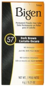 Bigen Permanent Powder Hair Color 57 Dark Brown 1 ea (Pack of 4)