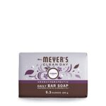 MRS. MEYER'S CLEAN DAY Bar Soap, Use as Body Wash or Hand Soap, Made with Essential Oils, Lavender, 5.3 oz, 1 Bar