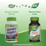Nature's Way Daily Garden Veggies, Veggie Powder Blend, 900mg per 2-Capsule Serving, 60 Capsules - Image 2